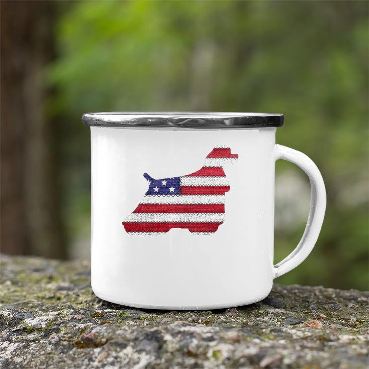 Patriotic American Cocker Spaniel Love Flag Vintage Gift Camping Mug