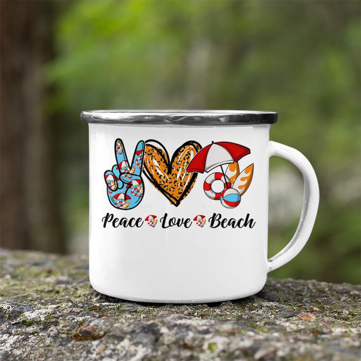 Peace Love Beach Summer Vacation 184 Shirt Camping Mug