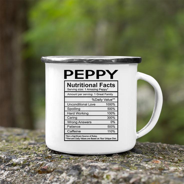 Peppy Grandpa Gift Peppy Nutritional Facts Camping Mug