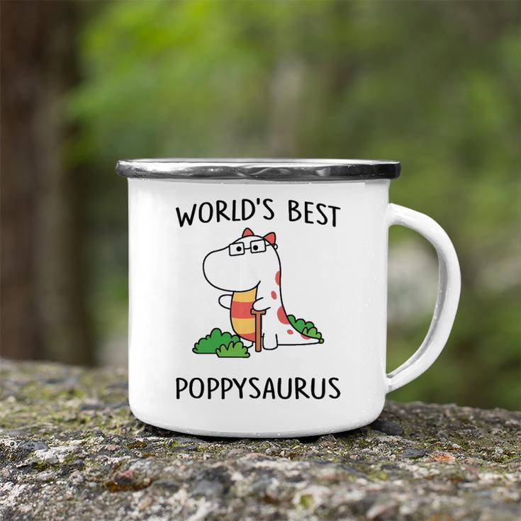 Poppy Grandpa Gift Worlds Best Poppysaurus Camping Mug