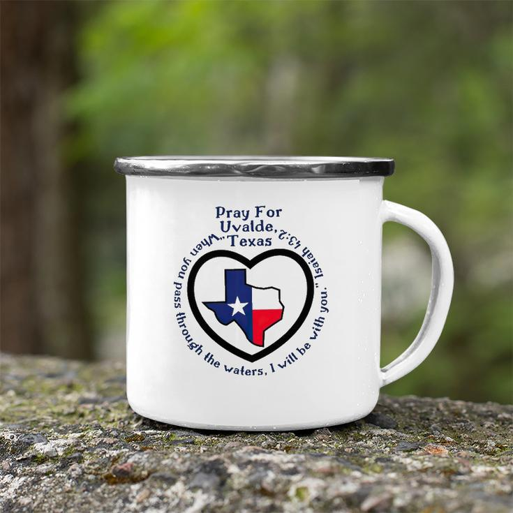 Prayers For Texas Robb Elementary Uvalde Texan Flag Map Camping Mug