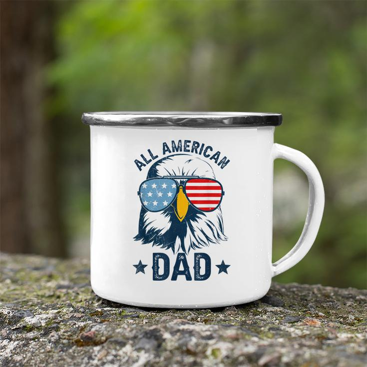 Retro All American Dad 4Th Of July Daddy Eagle Usa Camping Mug