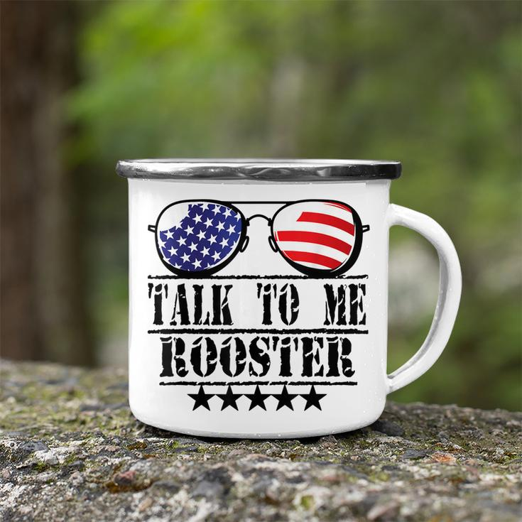 Talk To Me Rooster Camping Mug
