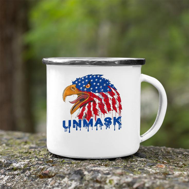 Unmask No Mask Usa Flag Eagle Patriotic Independence Day Camping Mug