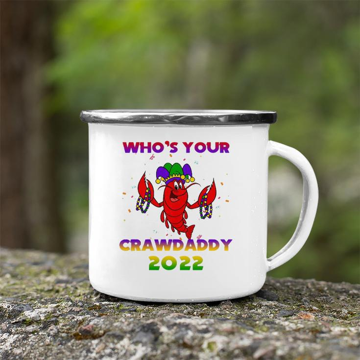 Whos Your Crawdaddy Crawfish Flag Mardi Gras Kids Men Women Camping Mug