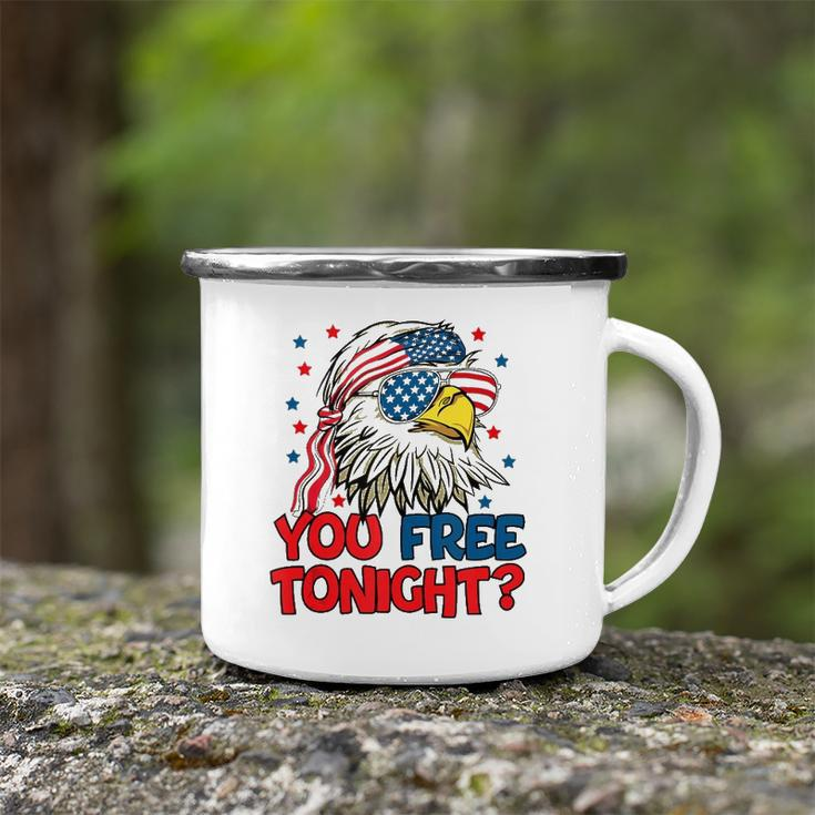 You Free Tonight Bald Eagle Mullet American Flag 4Th Of July V2 Camping Mug