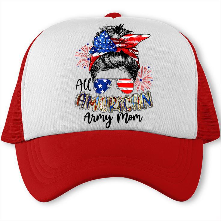 All American Army Mom 4Th Of July  V2 Trucker Cap