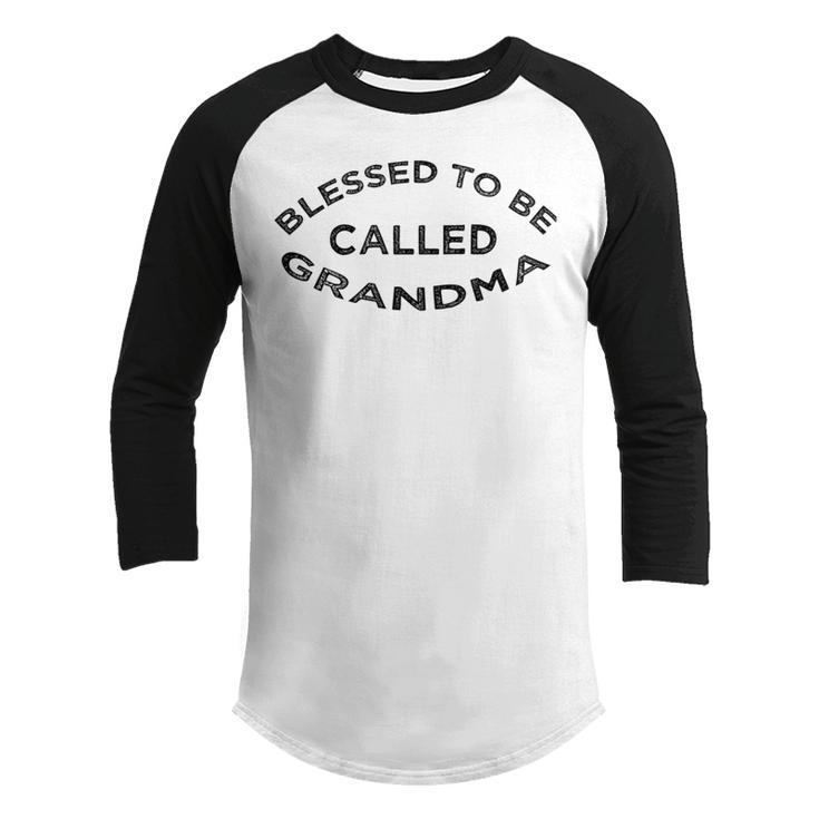Blessed To Be Called Grandma Sticker  Youth Raglan Shirt