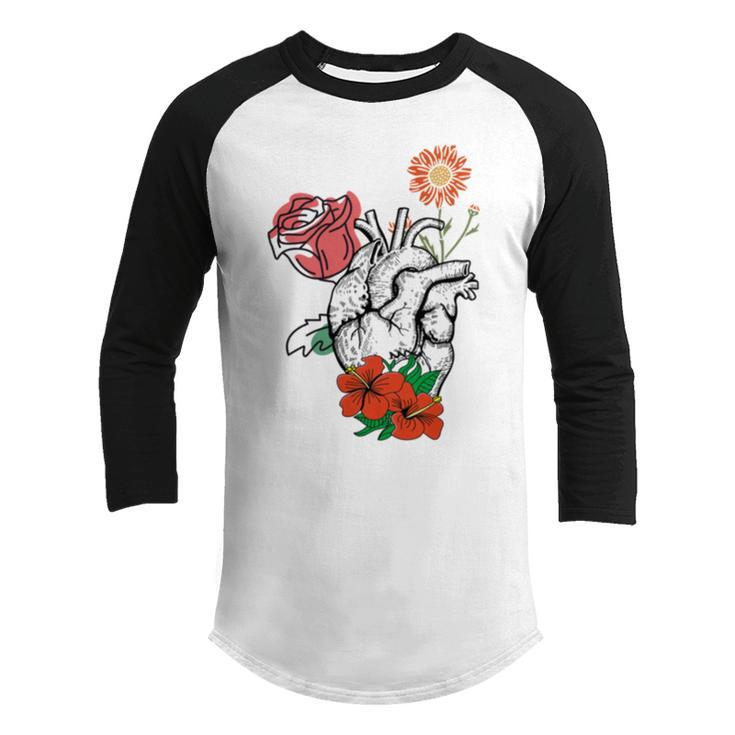 Flower Heart Spring  Happy  Youth Raglan Shirt
