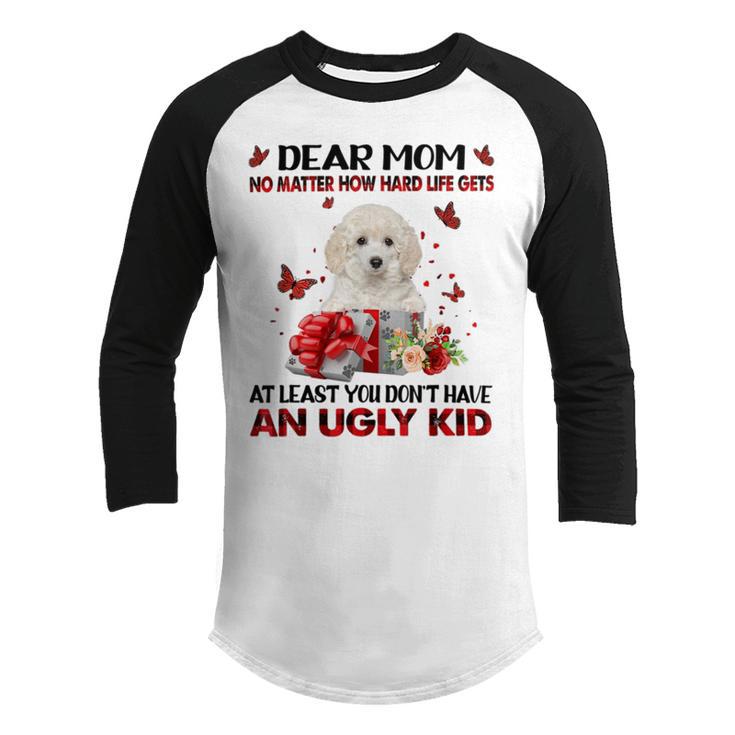 Happy Mothers Day Dog Mom Dog Mother  Dear Mom Proud Mom Mama Grandma V2 Youth Raglan Shirt