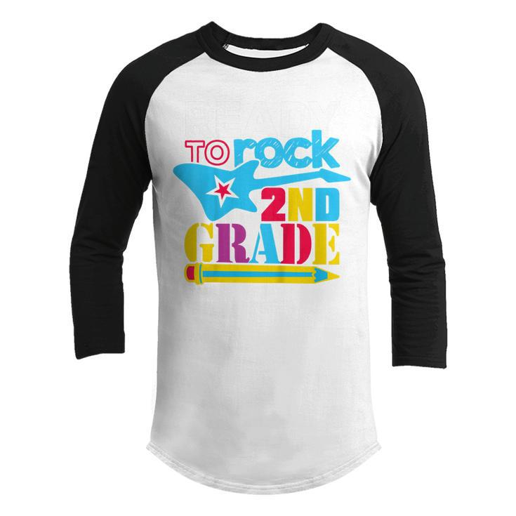 Kids Ready To Rock Second Grade  2Nd Grade Back To School  Youth Raglan Shirt