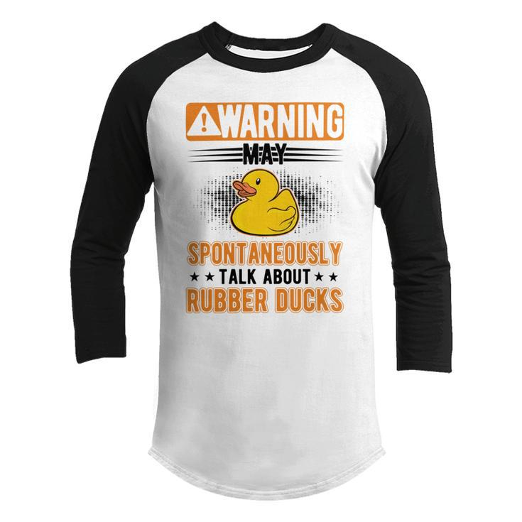 May Spontaneously Talk About Rubber Ducks V2 Youth Raglan Shirt