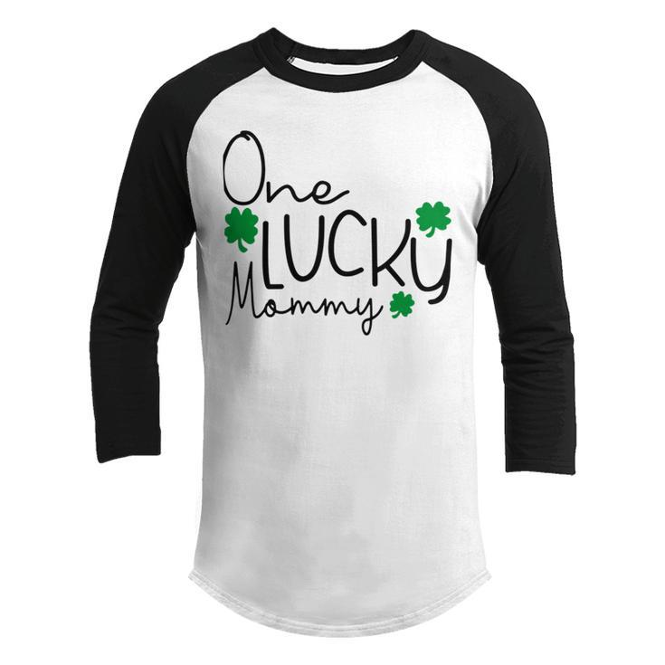One Lucky Mommy Youth Raglan Shirt