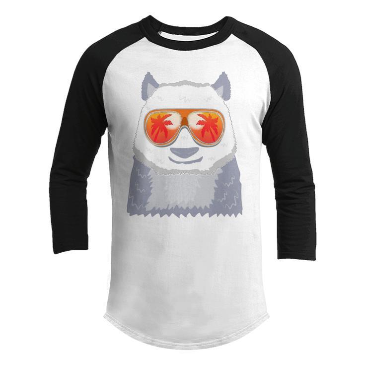 Panda Bear Sunglasses Beach Summer Sleeveless Top 210 Shirt Youth Raglan Shirt