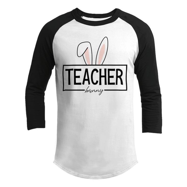 Teacher Bunny Easter Youth Raglan Shirt