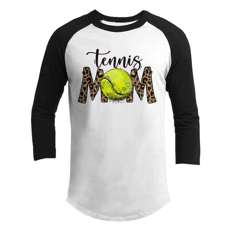Tennis Mom Leopard Tennis Mom Mothers Day Youth Raglan Shirt