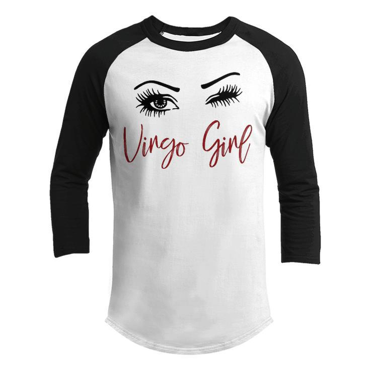 Virgo Girl Gift   Virgo Girl Wink Eyes Youth Raglan Shirt