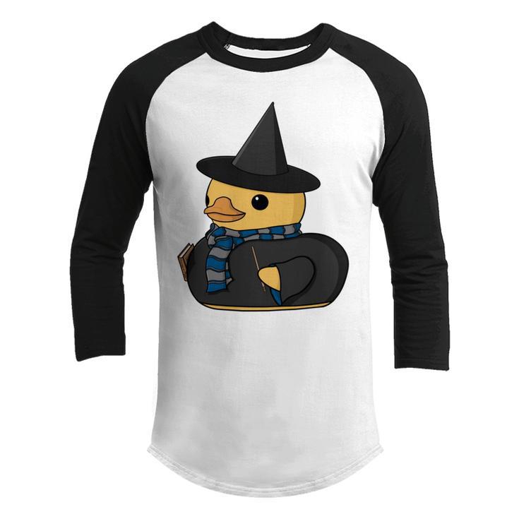 Blue Silver Ducky Wizard Youth Raglan Shirt