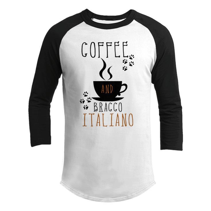 Coffee And Bracco Italiano Youth Raglan Shirt