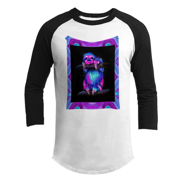 Sloth Watercolor Youth Raglan Shirt