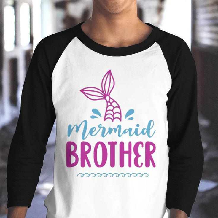 Birthday Mermaid Brother Matching Family For Boys Youth Raglan Shirt