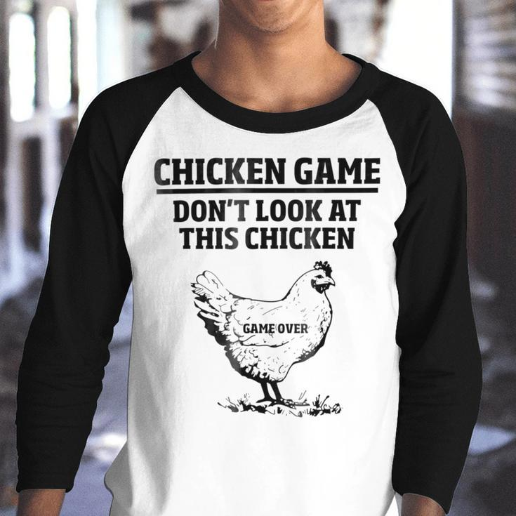 Chicken Game Funny Chicken Joke Youth Raglan Shirt