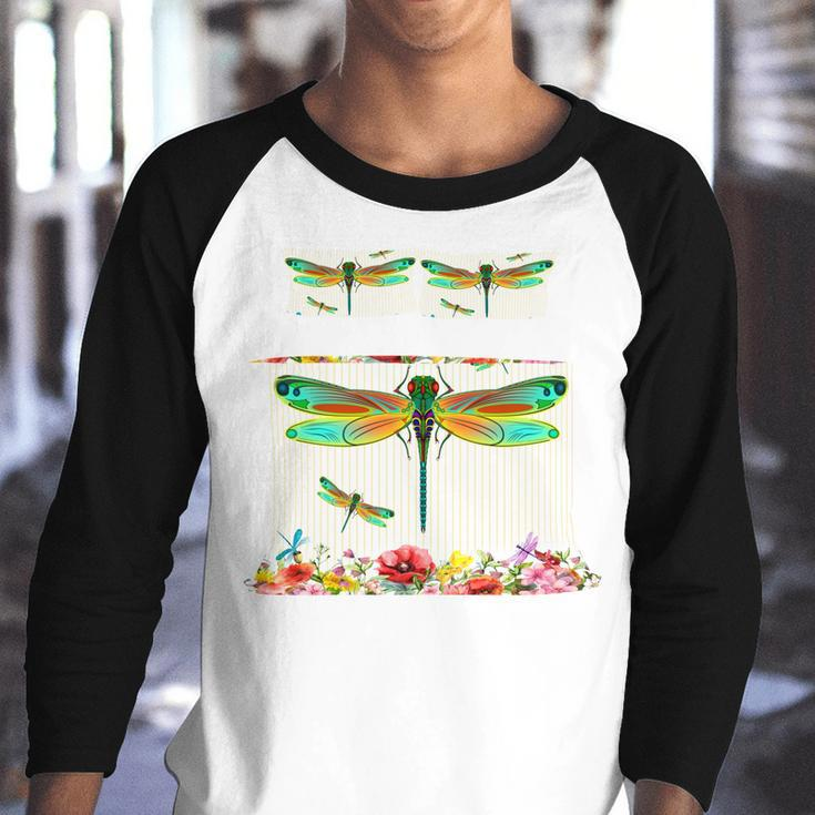 Dragonfly Wallpaper Youth Raglan Shirt