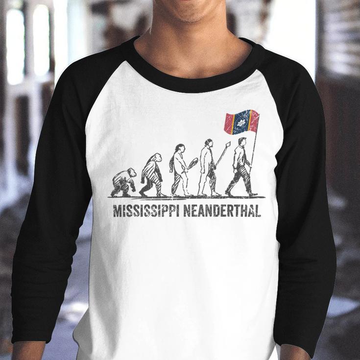 Mississippi Neanderthal Thinking Youth Raglan Shirt