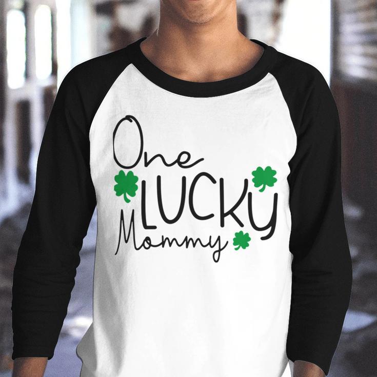 One Lucky Mommy Youth Raglan Shirt