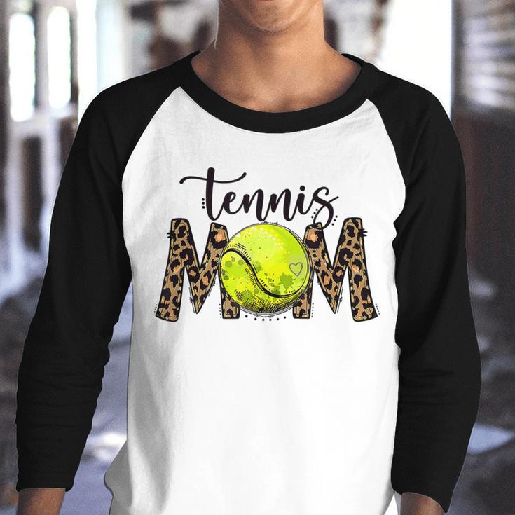 Tennis Mom Leopard Tennis Mom Mothers Day Youth Raglan Shirt