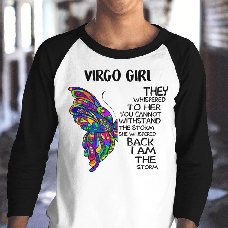 Virgo Girl Birthday I Am The Storm Youth Raglan Shirt