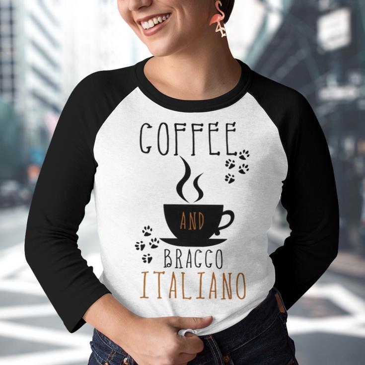 Coffee And Bracco Italiano Youth Raglan Shirt