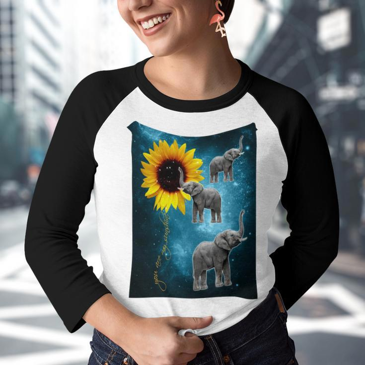 Elephant - Sunflower You Are My Sunshine Youth Raglan Shirt