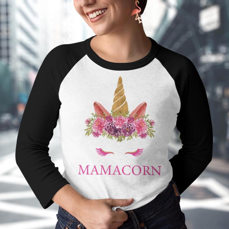 Funny Mamacorn Unicorn Mom Mothers Day Youth Raglan Shirt