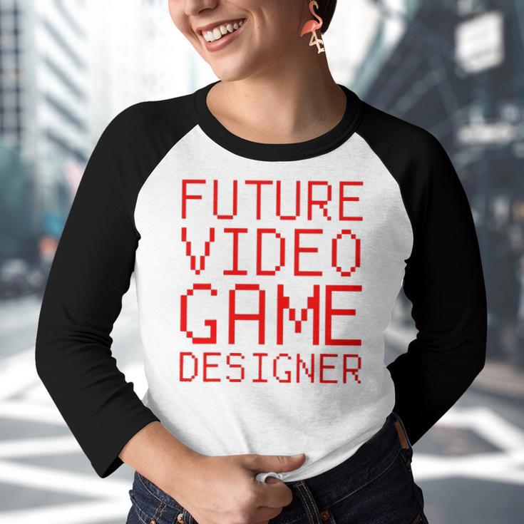 Future Video Game Designer Kids Youth Raglan Shirt