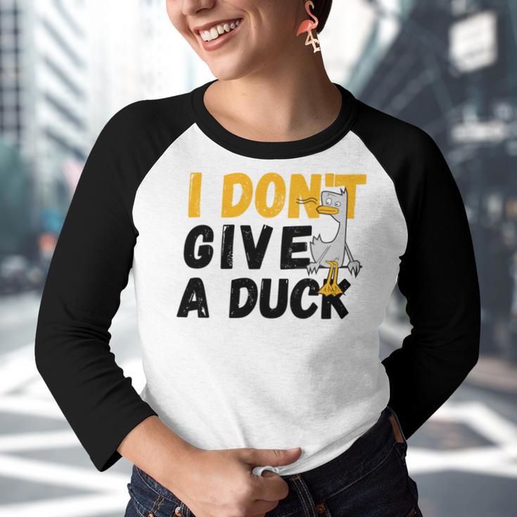 I Dont Give A Duck Youth Raglan Shirt