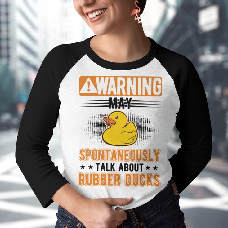 May Spontaneously Talk About Rubber Ducks V2 Youth Raglan Shirt