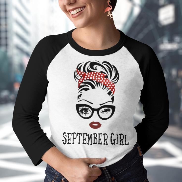 September Girl Gift September Girl V2 Youth Raglan Shirt