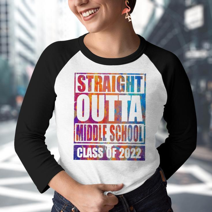 Straight Outta Middle School 2022 Graduation Youth Raglan Shirt