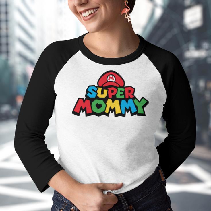 Super Mommy Funny Mom Mothers Day Idea Video Gaming Lover Gift Birthday Holiday By Mesa Cute Youth Raglan Shirt