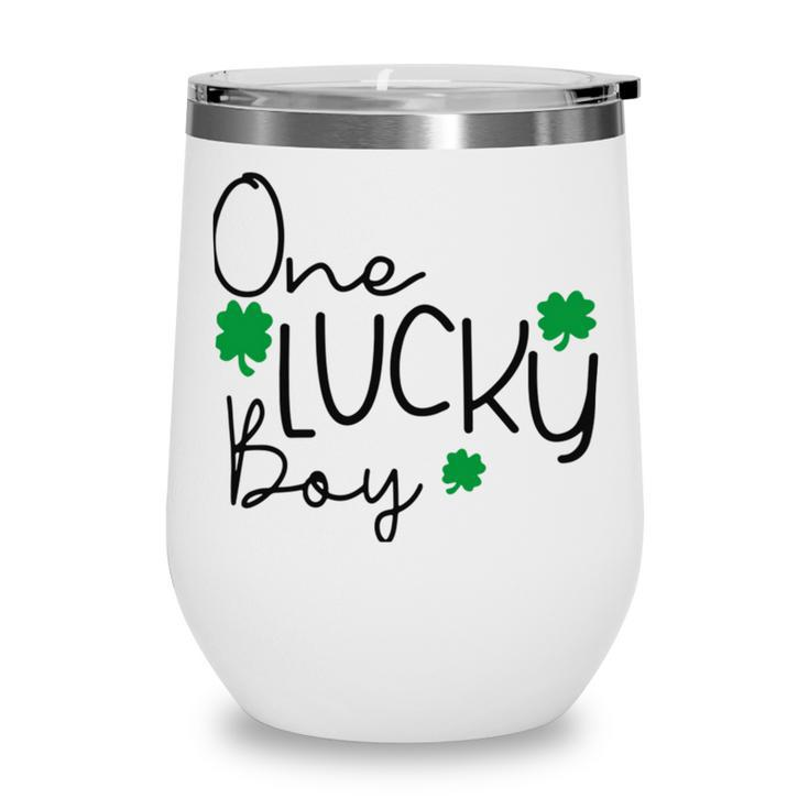 One Lucky Boy Funny St Patrick Day Wine Tumbler