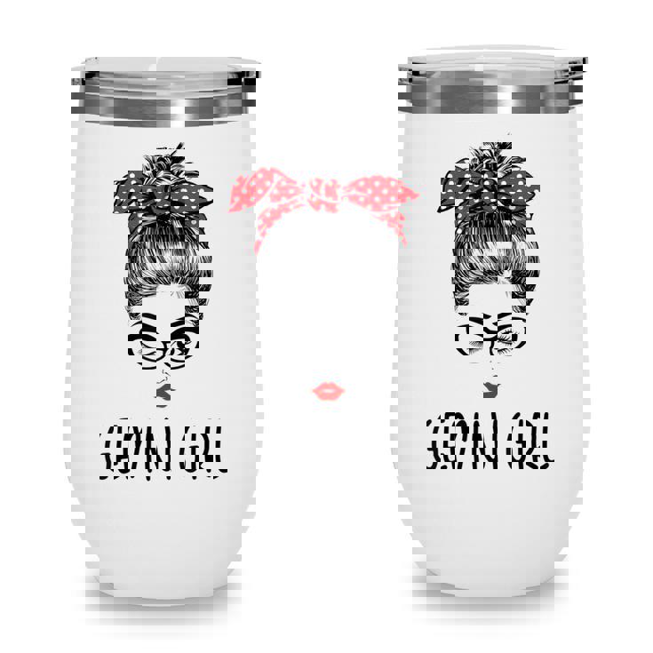 Wink Eye Woman May June Gemini Girl Birthday  Women  Wine Tumbler