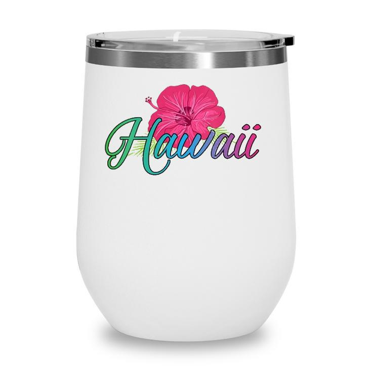 Womens Aloha Hawaii From The Island - Feel The Aloha Flower Spirit Wine Tumbler
