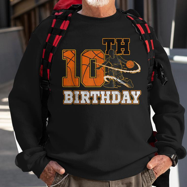 10Th Birthday Basketball Kids Boys Men Sport Lovers Sweatshirt Gifts for Old Men