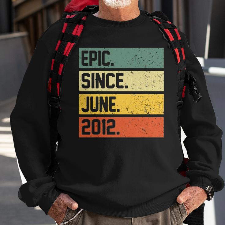 10Th Birthday Gift 10 Years Old Epic Since June 2012 Vintage Sweatshirt Gifts for Old Men
