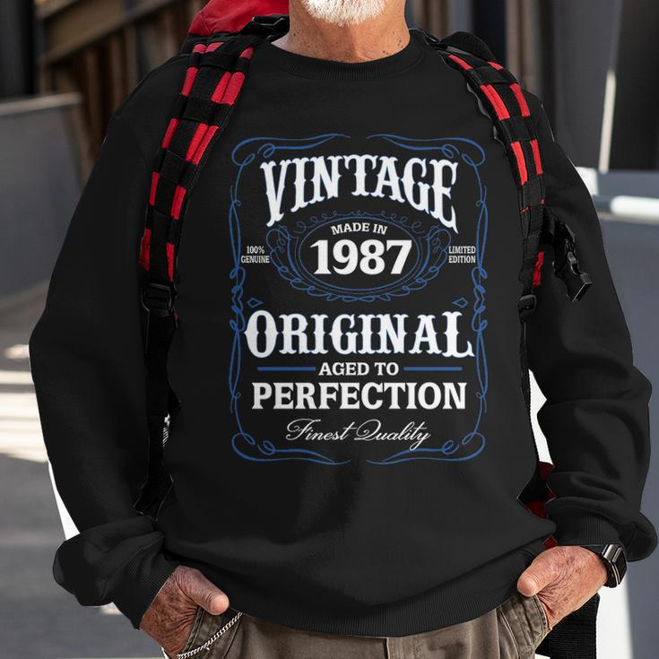 1987 Birthday 1987 Vintage Aged To Perfection Sweatshirt Gifts for Old Men
