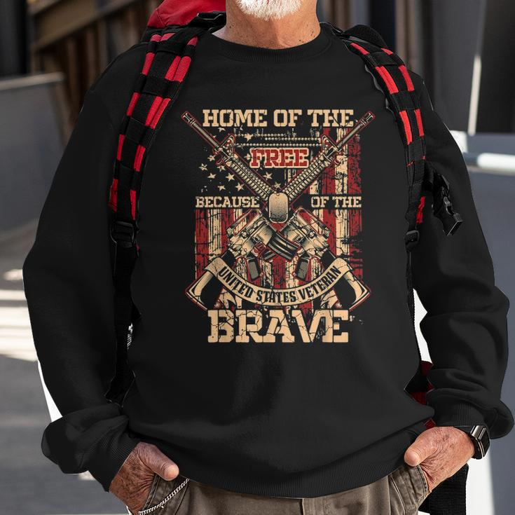 4Th Of July Military Home Of The Free Because Of The Brave Sweatshirt Gifts for Old Men