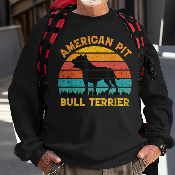 American Pit Bull Terrier Dog Lovers Sunset For Dad Mom Dad Sweatshirt Gifts for Old Men