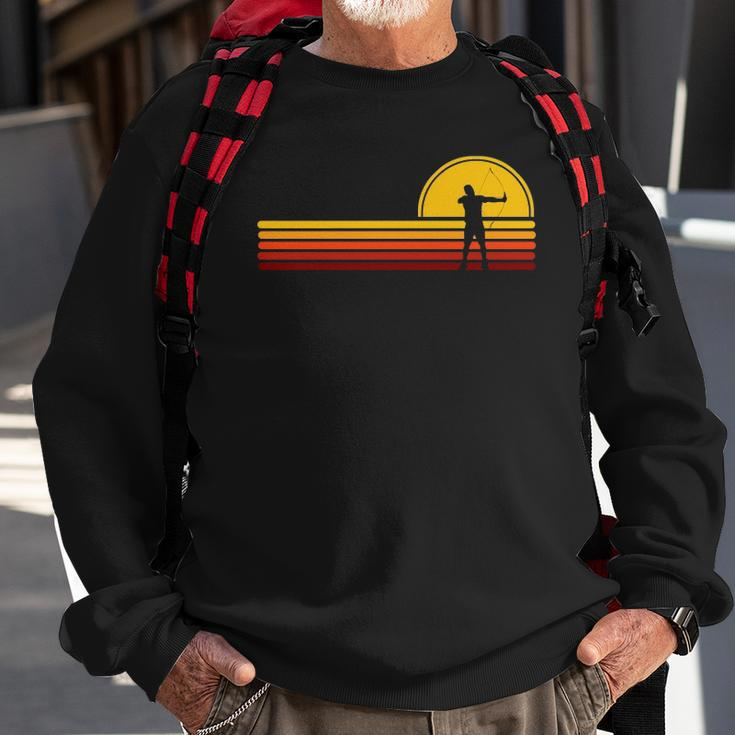 Archery Archer Silhouette Vintage Retro Sweatshirt Gifts for Old Men