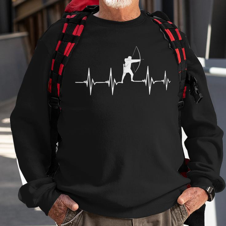 Archery Hearbeat Bow Hunting  Funny Gift Sweatshirt Gifts for Old Men